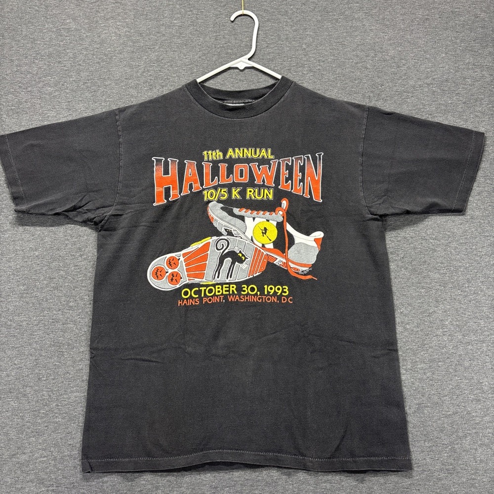 Vintage 11Th Annual Halloween 10/5K Run T-Shirt Mens L Washington DC 1993 USA